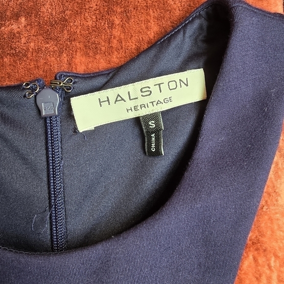 Halston Heritage Asymmetrical Neckline Purple Mini Sheath Dress Sz. S - Picture 10 of 10